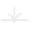 Ekena Millwork Redmond Architectural Grade PVC Gable Bracket, 72"W x 36"H x 2"D x 4"F, 12/12 Pitch GBP072X36X0204RED00 - alternate 2